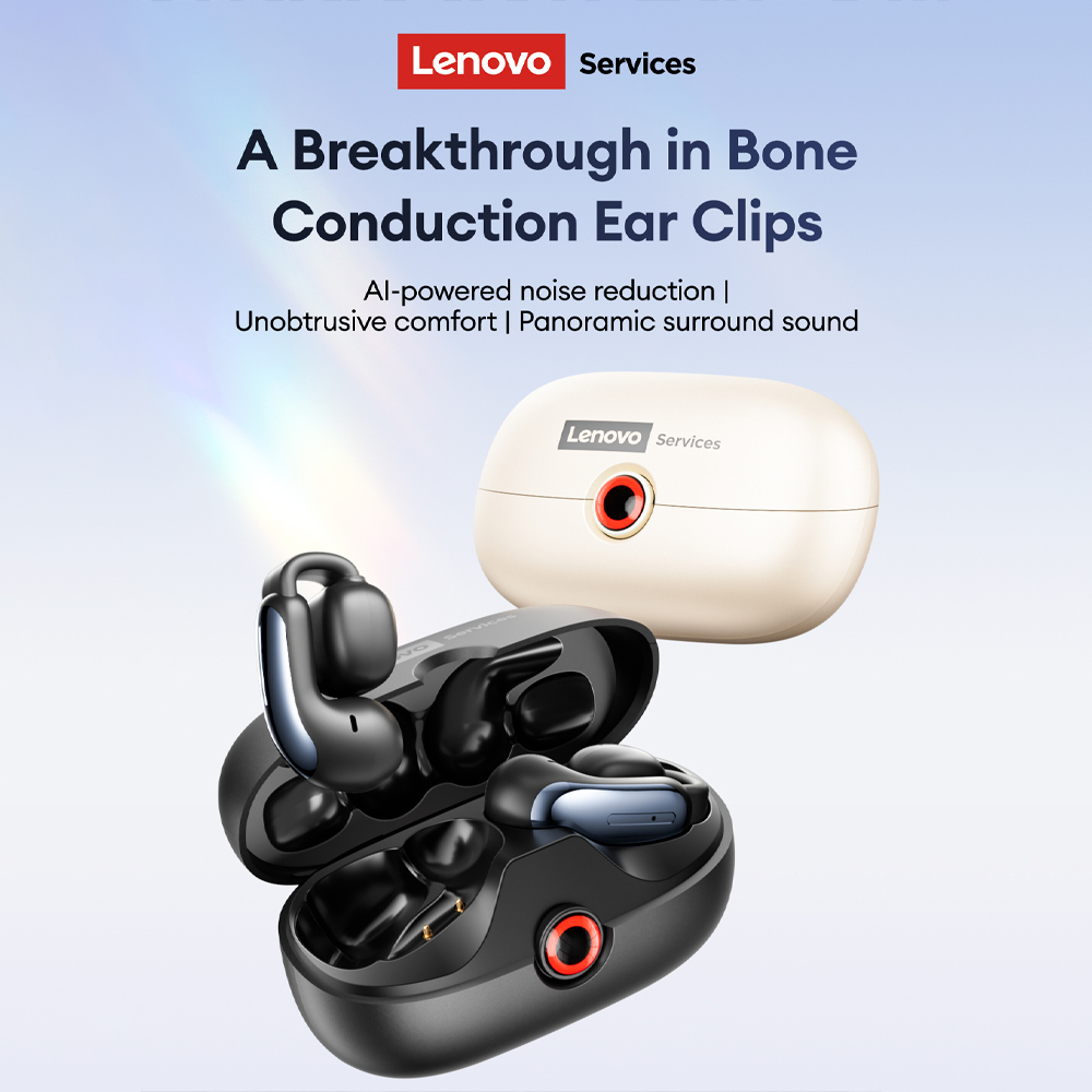 Earbuds Charging Case - Lenovo LES-108 condução óssea tws clipes
